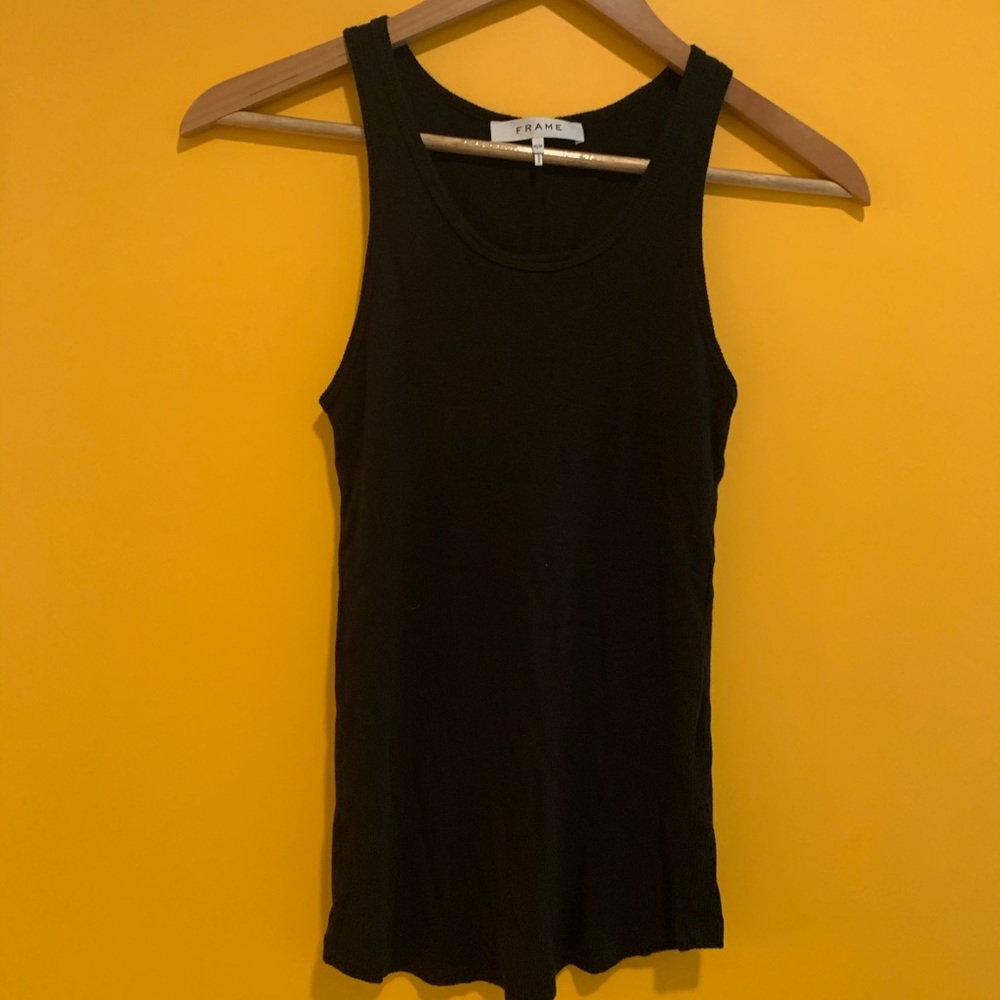 Frame tank top ribbed